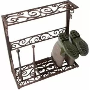 Boot Rack Size s Cast Iron LH58 Esschert Design Black