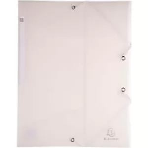 image of Chromaline PP Elasticated 3 Flap Folder A4, Frosted, 3 Packs of 10