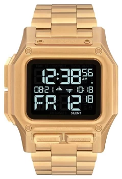 Image of Nixon Regulus SS All Gold Digital Gold IP Steel Watch
