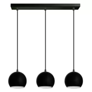 image of Marion Straight Bar Pendant Ceiling Light Black, White 65cm