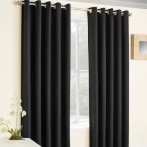 image of Vogue Pair of 168 x 229 Blackout Curtains, Black