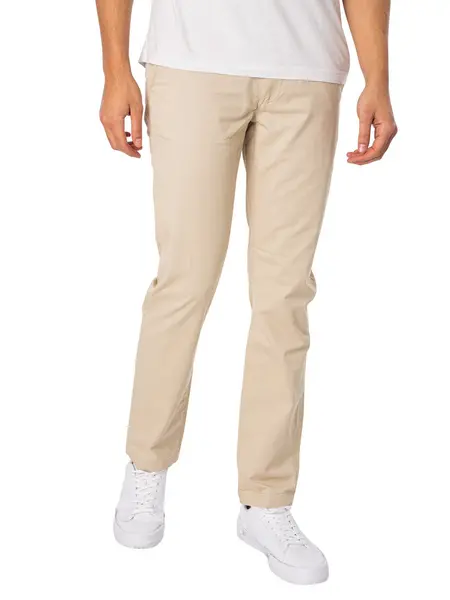 Image of Superdry Slim Tapered Stretch Chino Trousers Pelican Beige 30W x 32L