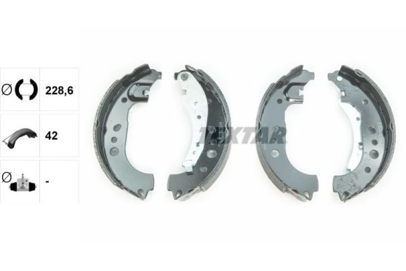Image of Brake Shoe Set TEXTAR 91081700