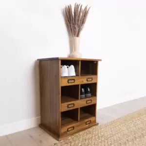 Image of Charnwood Wooden Shoe and Boot Locker Free Standing Acacia Wood Body 11kg - Brown