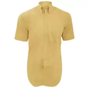 Image of Kustom Kit Mens Short Sleeve Corporate Oxford Shirt (14.5inch) (Light Blue)