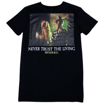 image of Cakeworthy Beetlejuice Never Trust The Living T-Shirt - L