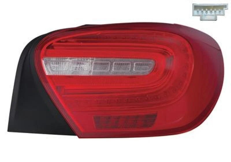 Image of VAN WEZEL 3019926U Rear light with bulb holder, Right Combination Rearlight (391)