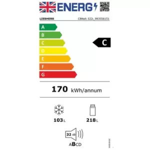 image of Liebherr CBNSFC522I 321L Frost Free Freestanding Fridge Freezer