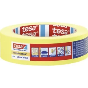 image of tesa PRECISION 04334-00002-00 Masking tape Praezisionskrepp Yellow (L x W) 50 m x 30 mm