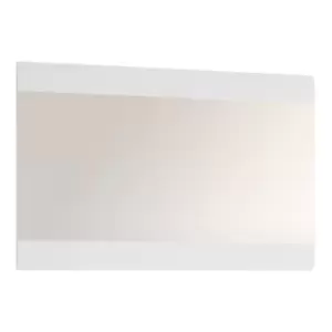 Image of Chelsea Wall Mirror 109.5cm Wide In White With Oak Effect Trim