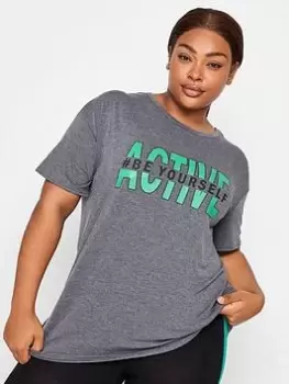 Image of Yours #be elf Active Top Charcoal, Grey, Size 16, Women