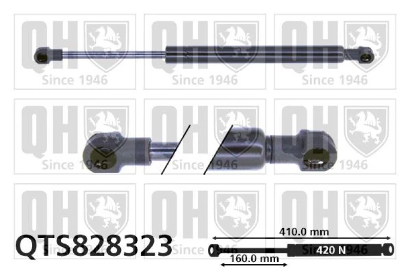Image of QUINTON HAZELL Tailgate strut QUINTON HAZELL QTS828323