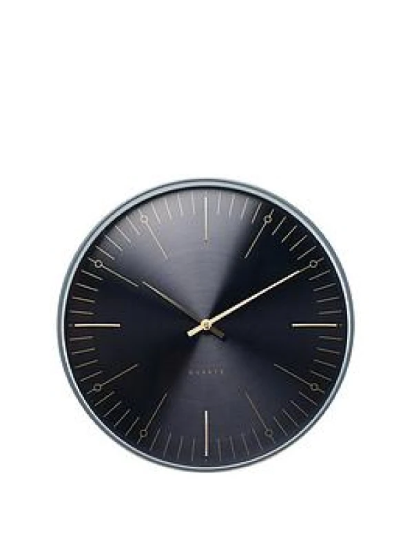 Image of Interval Wall Clock 40cm - Black & Gold Black unisex