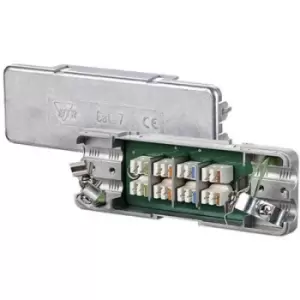 image of Metz Connect 130863-E BTR Netcom Distributor box flexible: - fixed: 0.128-0.325 mm² Number of pins (num): 8 Silver