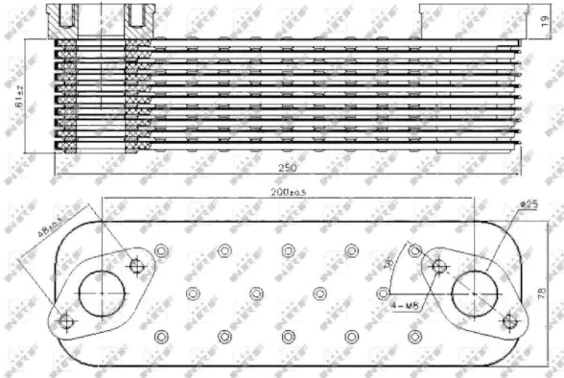 Image of NRF 31252 Oil Cooler Stainless Steel Oil Cooler,engine oil (469)
