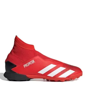 Image of adidas Junior Predator Laceless 19.3 Astro Turf Football Boots - Red/Black, Size 10