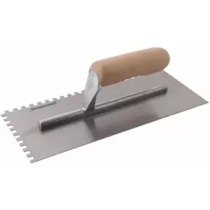 Adhesive Trowel Wood-Handle - 280 x 120mm - 6mm Teeth - Silverline - main image