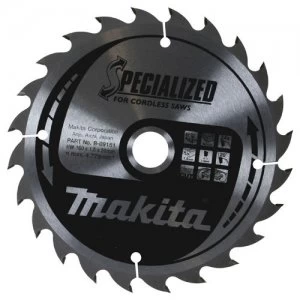 Image of Makita SPECIALIZED Cordless Wood Cutting Saw Blade 136mm 24T 10mm