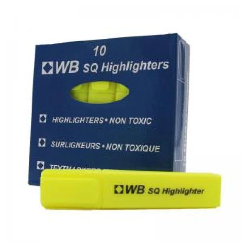 Image of Highlighter Pens Yellow Pack of 10 00HIPY10 CTST00HIPY10