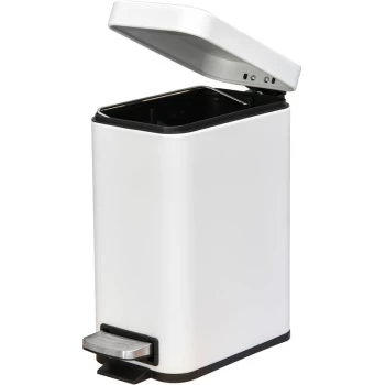 Image of Homcom - 5L Steel Waste Trash Can Pedal Rubbish Garbage Storage Bucket