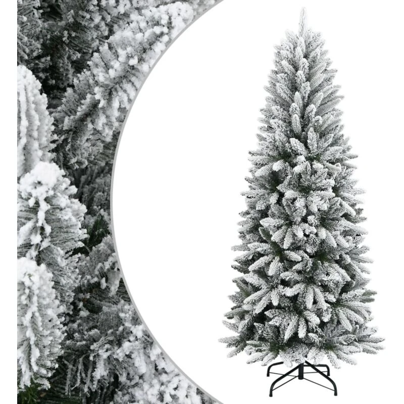 Image of VIDAXL Artificial Christmas Tree with Flocked Snow 210cm pvc&pe Vidaxl 8720287110330
