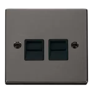 Image of Click Scolmore Deco 2 Gang Master Telephone Socket - VPBN121BK