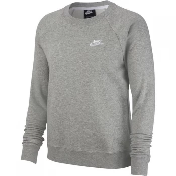Image of Nike NSW Fleece Crew Sweatshirt Ladies - Dark Grey/White