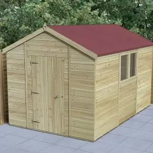 image of Forest Garden Timberdale 12 x 8ft Apex Shed with Assembly