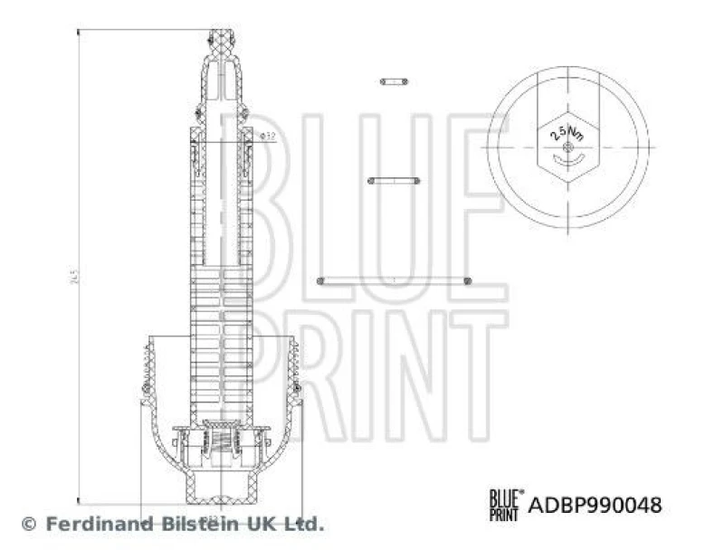 Image of Blue PRINT Oil filter housing cap Blue PRINT ADBP990048