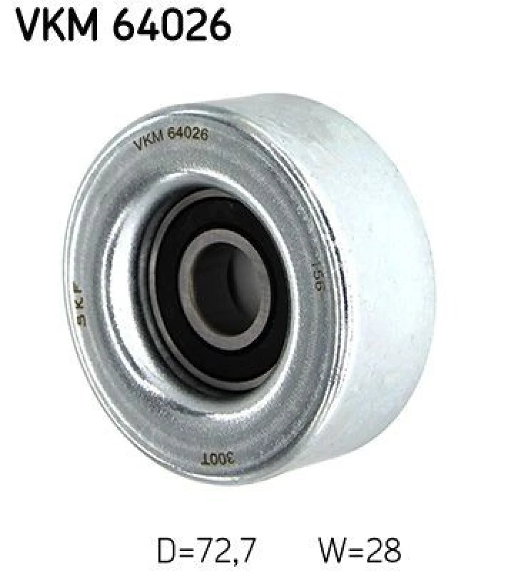 Image of SKF VKM 64026 Idler Pulley Deflection/Guide Pulley,v-ribbed belt (312)