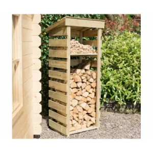 Image of Rowlinson Narrow Wooden Log Store, Natural