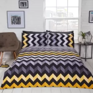 Image of Three D Ochre Duvet Set - Double