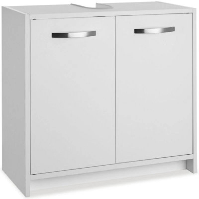 Image of Tectake Vanity Unit Katalina - Spacious Sink Cabinet, Wing Doors, 63 X 31 X 55cm - White