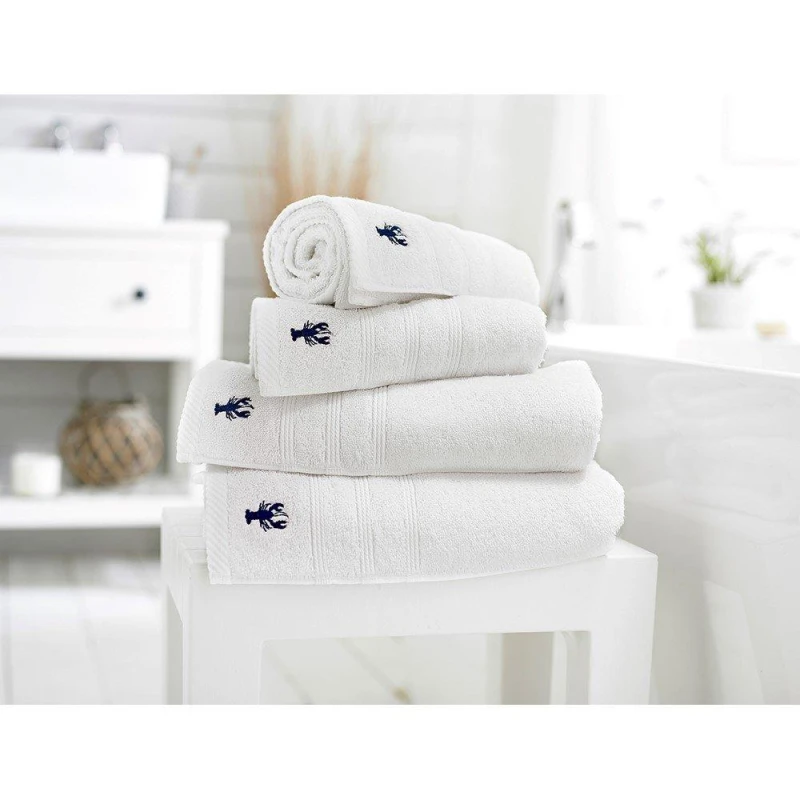 Image of Lobster Creek Combed Cotton Towels 550 GSM White unisex Sheet