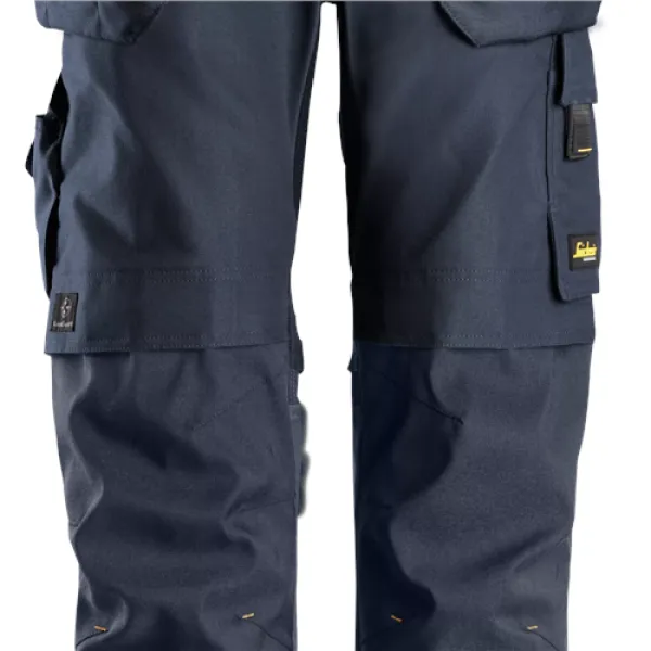 Snickers AllroundWork Canvas+ Stretch Work Trousers+ Holster Pockets - Navy/Navy - 196