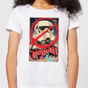 Image of Star Wars Rebels Poster Womens T-Shirt - White - 3XL