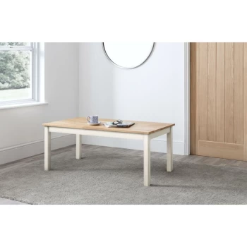 image of Adelaide - Country Coffee Table White & Solid Oak