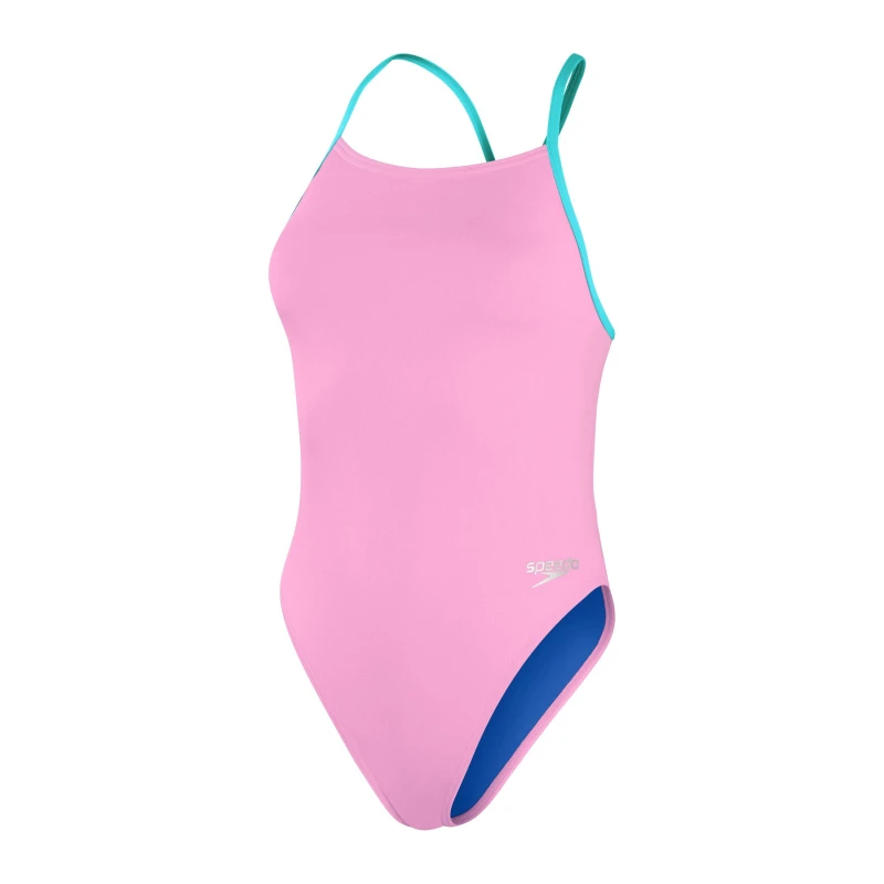 Image of Speedo Womens One Piece Swimsuit Pink/Blue female 36 (L)