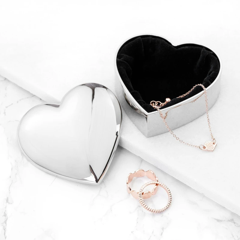 Image of Treat Republic Heart Trinket Box Silver