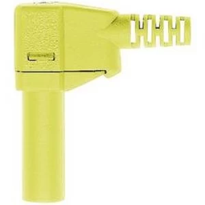 Image of Straight blade safety plug Plug right angle Pin diameter 4mm Yellow