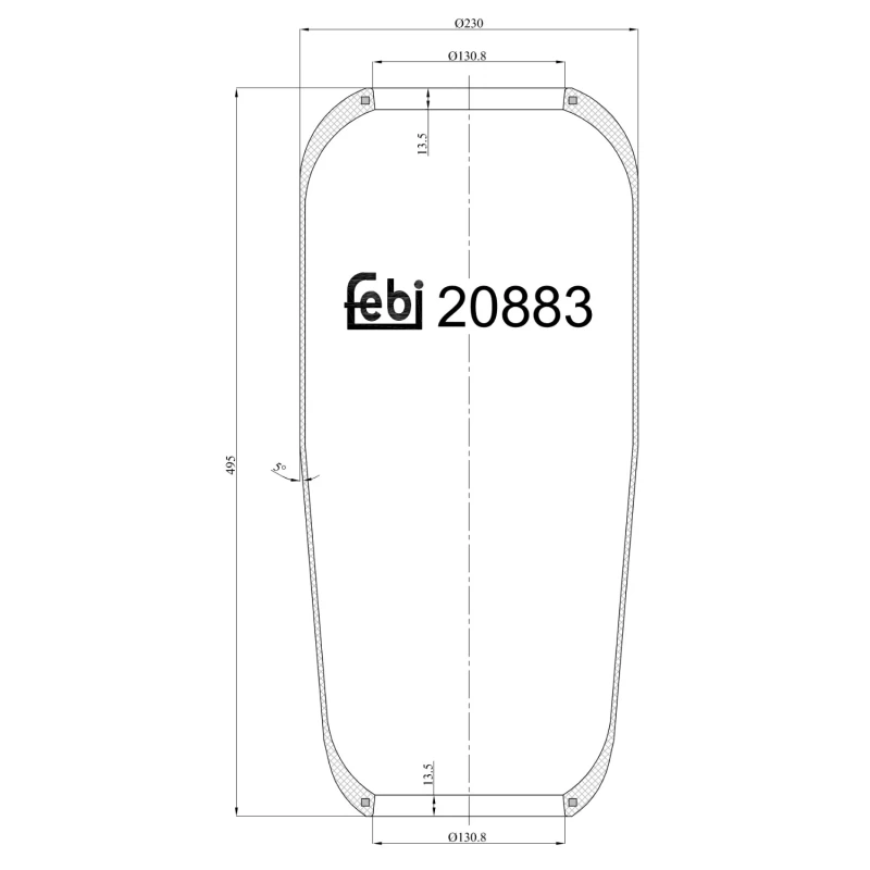 Image of FEBI BILSTEIN 20883 Boot, air suspension Boot,air suspension (324)