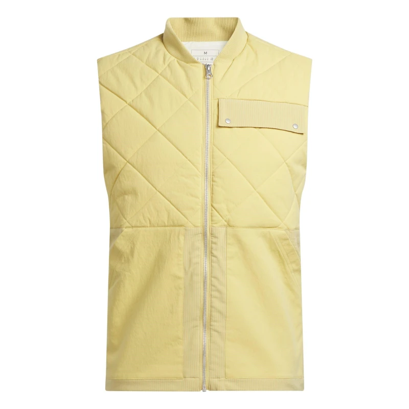 Image of adidas Go-To Quilted DWR Full Zip Vest Mens - Beige Beige 2XS