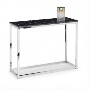 image of Julian Bowen Scala Console Table - Black Marble