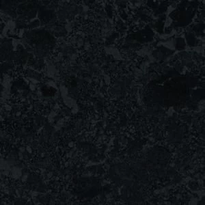 28mm Midnight Black Gloss Granite effect Round edge Laminate Worktop L2m D365mm - main image