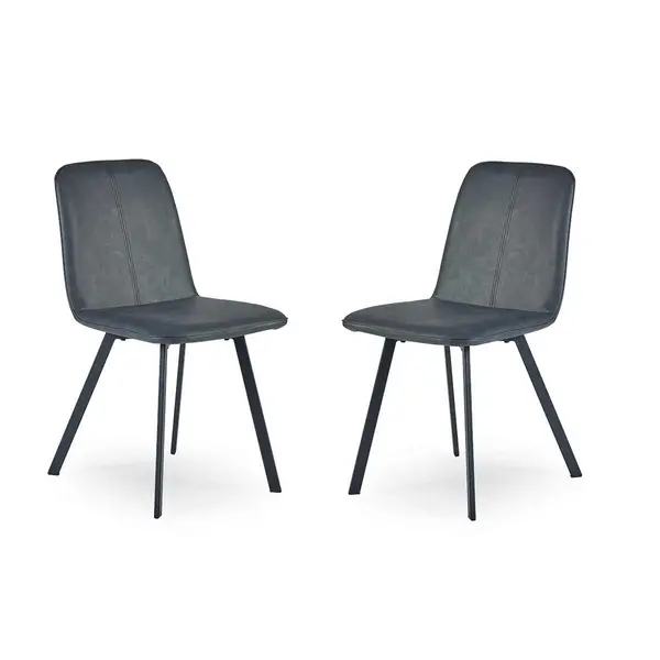 Image of Julian Bowen Set Of 2 Goya Chairs Antique Black GOY011