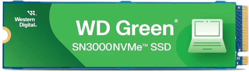 Image of Western Digital GREEN SN3000 500GB M.2 NVMe PCI-E Gen4 Solid State Drive - Read 5000 MB/s, Write 4100 MB/s - WDS500G4G0E