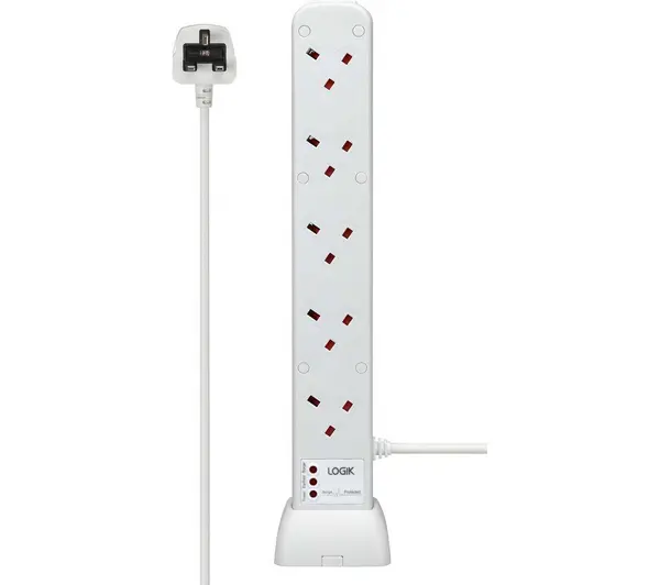 Image of Logik L10W4S18 Surge Protected 10-socket Extension Lead 4m