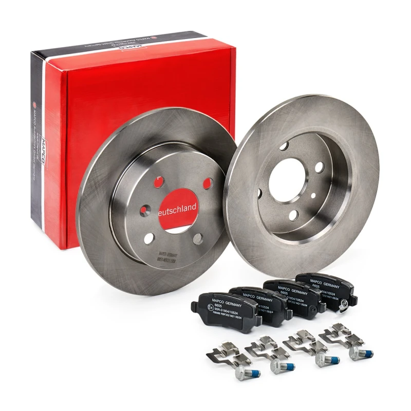 Image of MAPCO 47691 Brake disc and pads set Rear Axle, Brake Disc Type: solid Brake Set,disc brakes (3405)