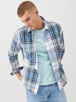 Levis Sunset One Pocket Checked Shirt - Navy