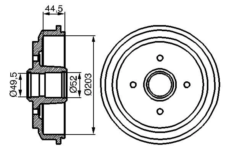 Image of Brake drum Bosch 0 986 477 149